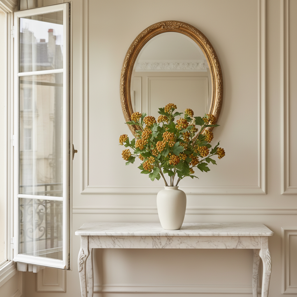 sia-deco-noah-feuillage-baies-viorne-obier-branche-orange-75-cm image 2