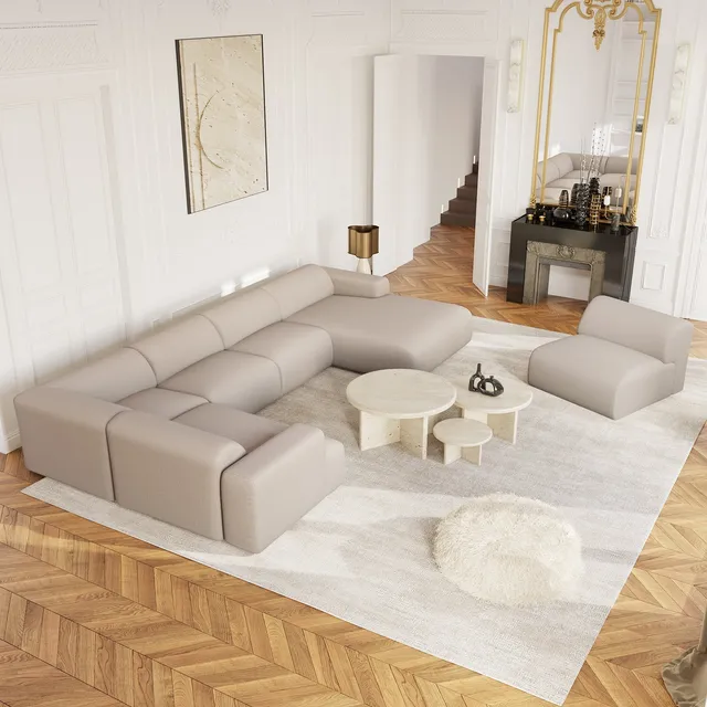 sia-myra-canap-panoramique-droit-beige-familial image 1