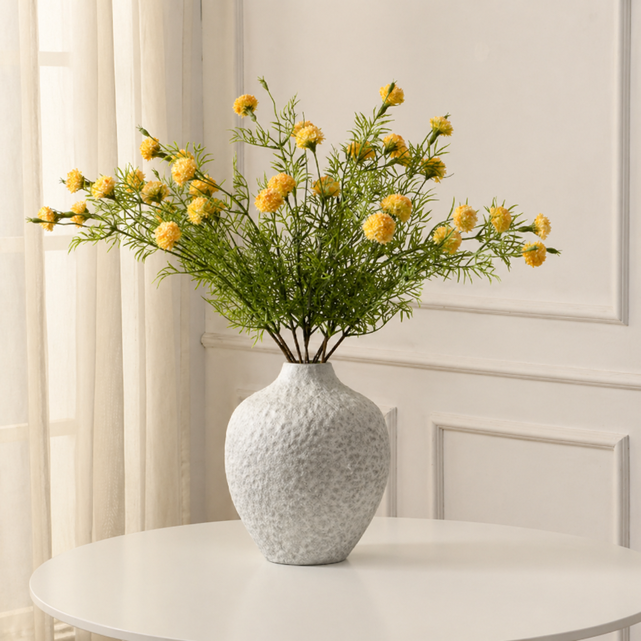 sia-noah-chrysanth-me-ping-pong-fleur-artificielle-78-cm-jaune image 2