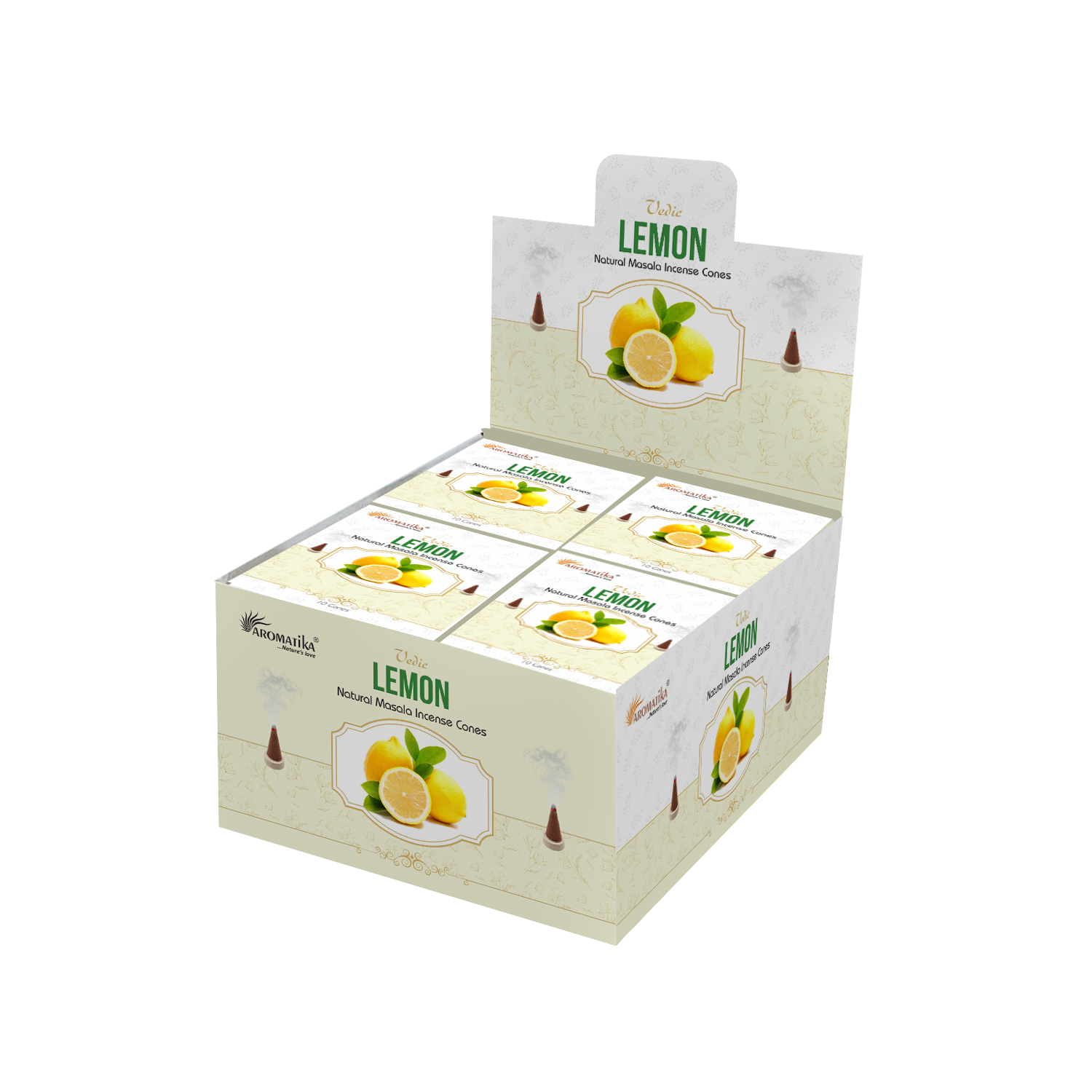 aromatika-vedic-cones-lemon-c-nes-encens-120-frais image 1