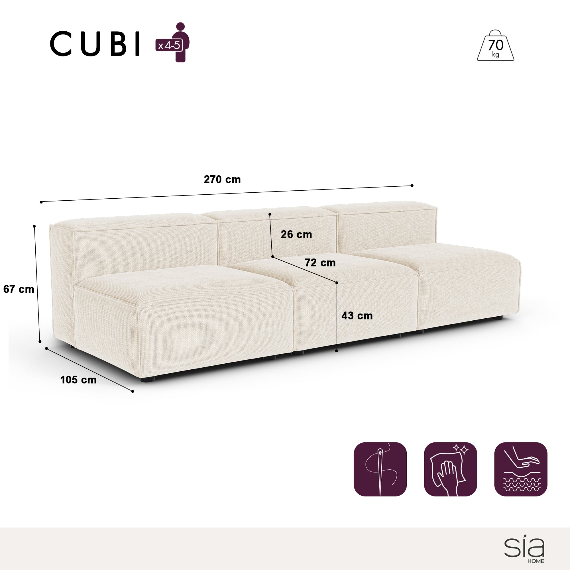 sia-deco-cubi-canap-modulable-270-cm-mousse-ressorts image 3