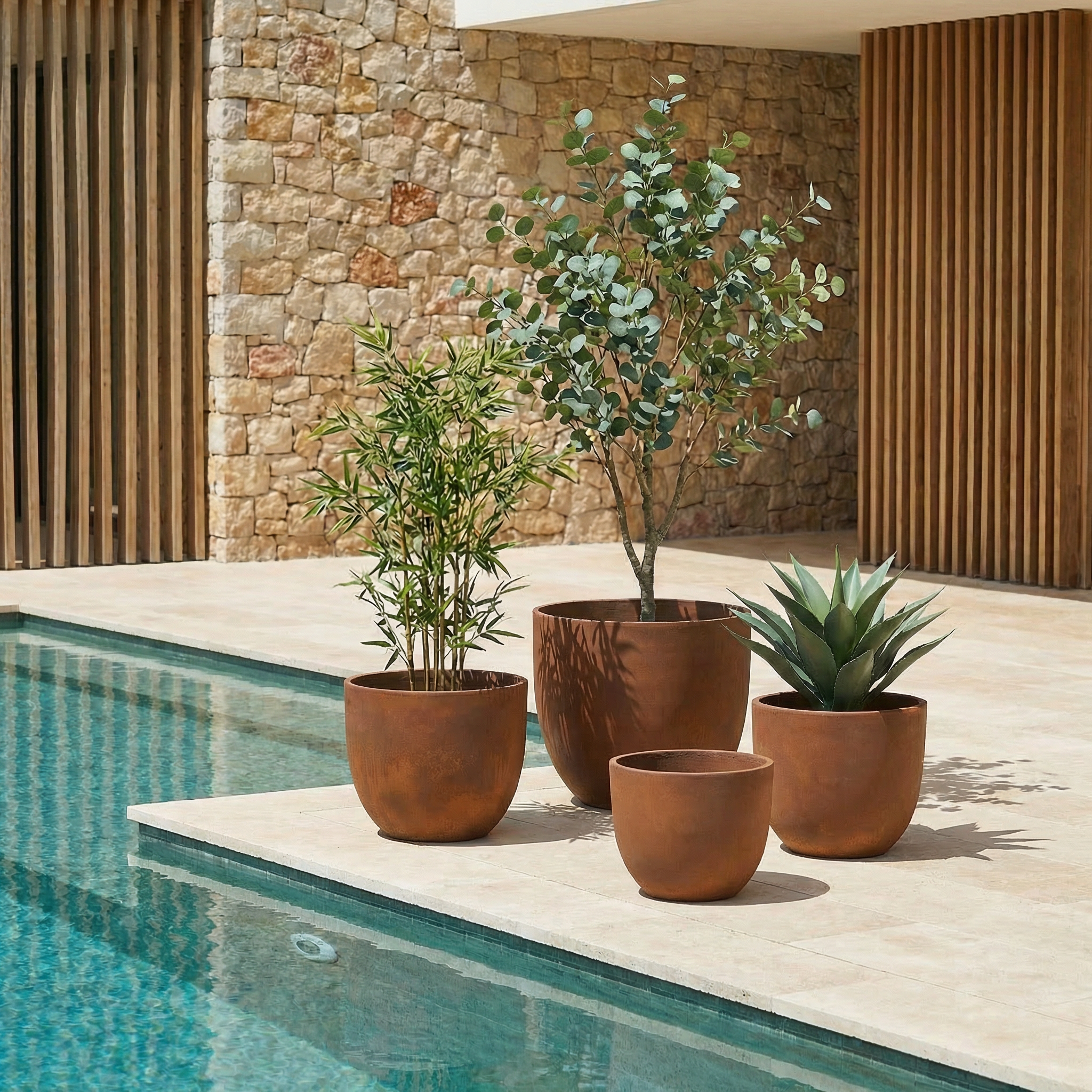 sia-deco-antica-lot-4-cache-pots-terra-terracotta-fibre-ciment image 2