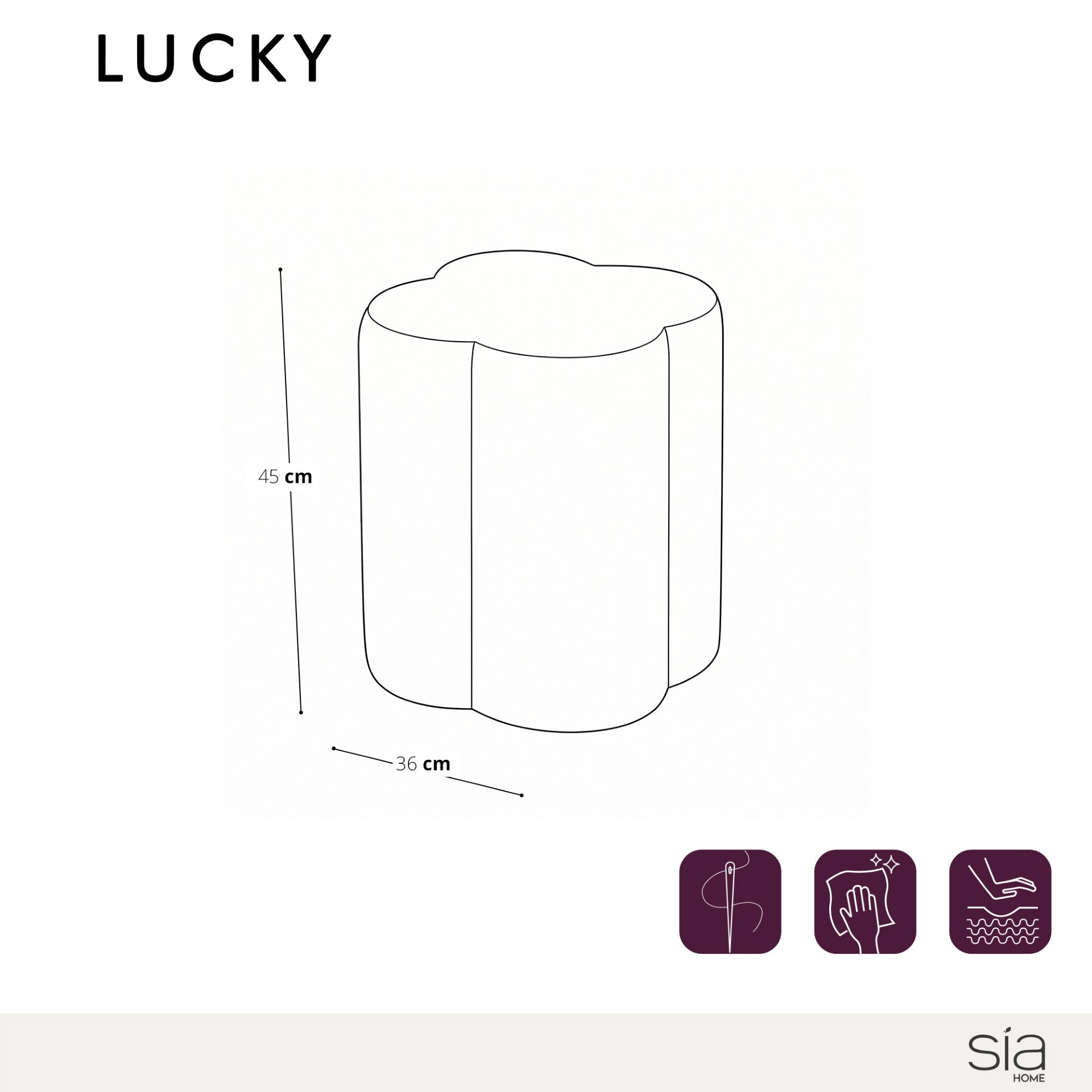 sia-deco-bari-lucky-pouf-tissu-beige-motifs image 4