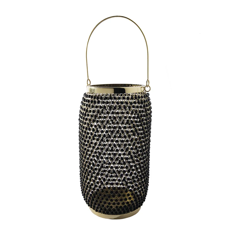 sia-deco-nora-lanterne-grand-format-noir-29-cm-perles image 1