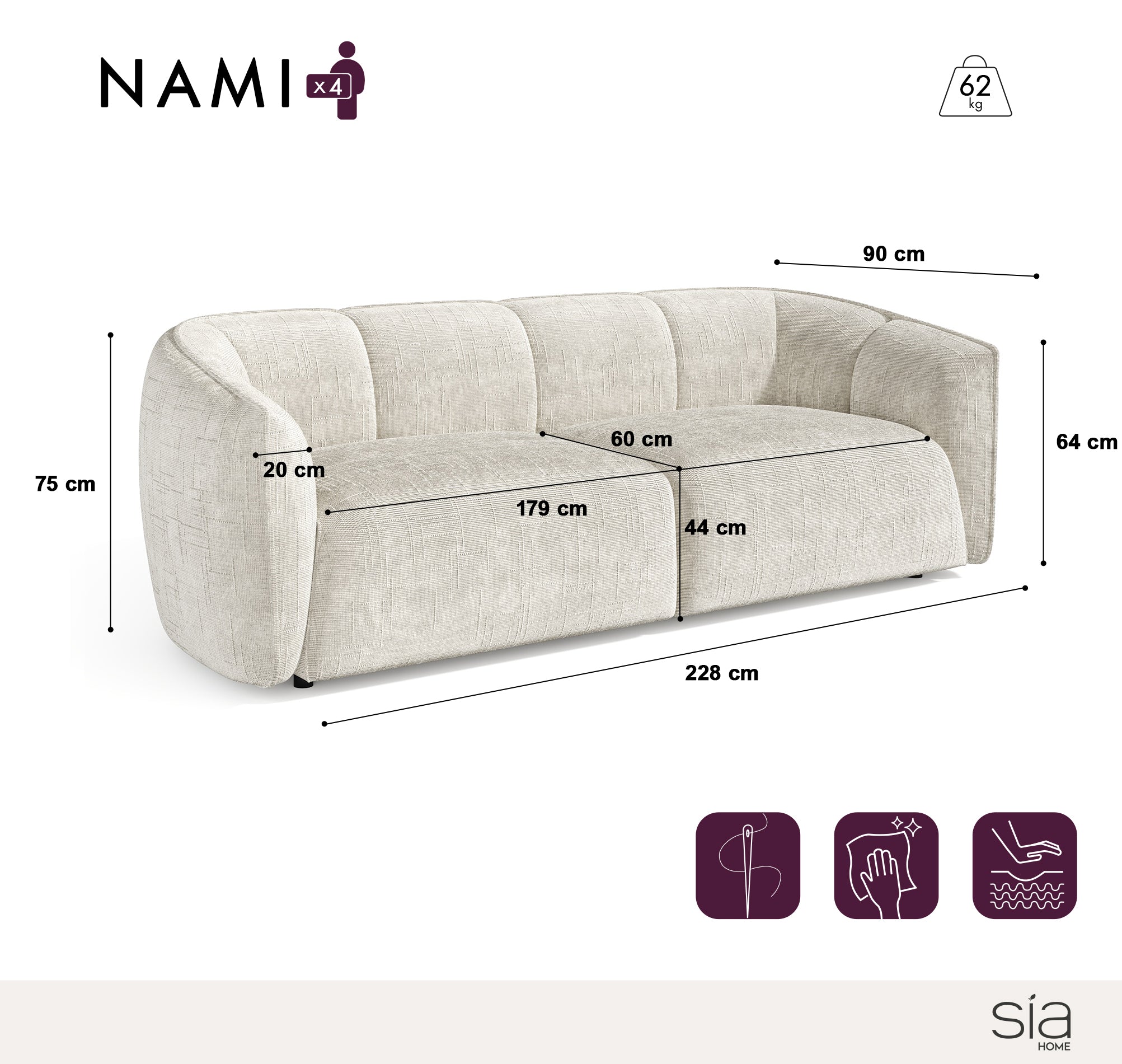 sia-haussmann-nami-canap-droit-4-places-cr-me image 5
