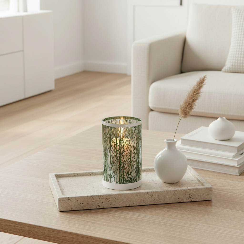sia-deco-nora-fjord-photophore-verre-blanc-argent-20-cm image 2