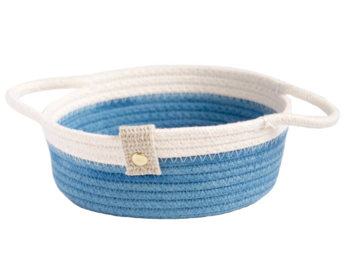 am-cla-paniers-rangement-corbeille-bleu-indigo-anses-coton image 1