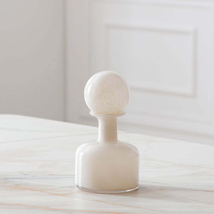 sia-antica-vase-nude-verre-blanc-cr-me-23-cm-bouchon image 2