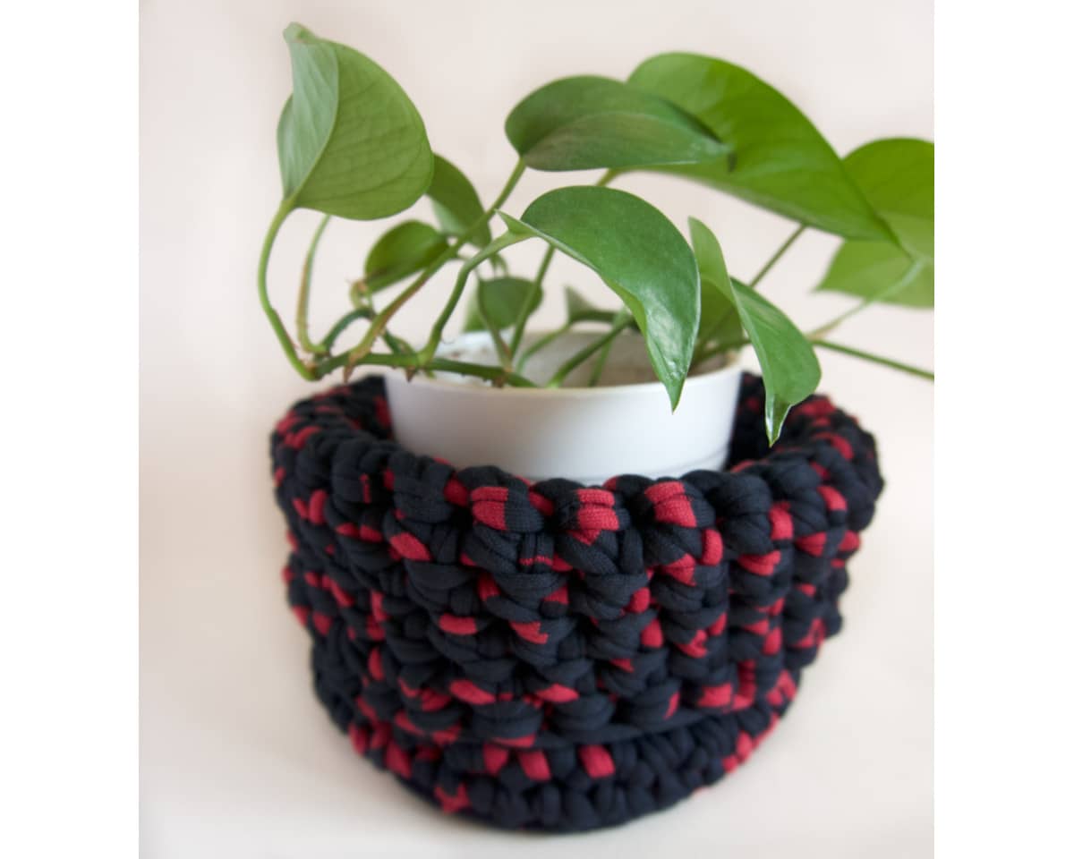 am-cla-paniers-rangement-panier-crochet-rouge-et-noir-coton-recycl image 4