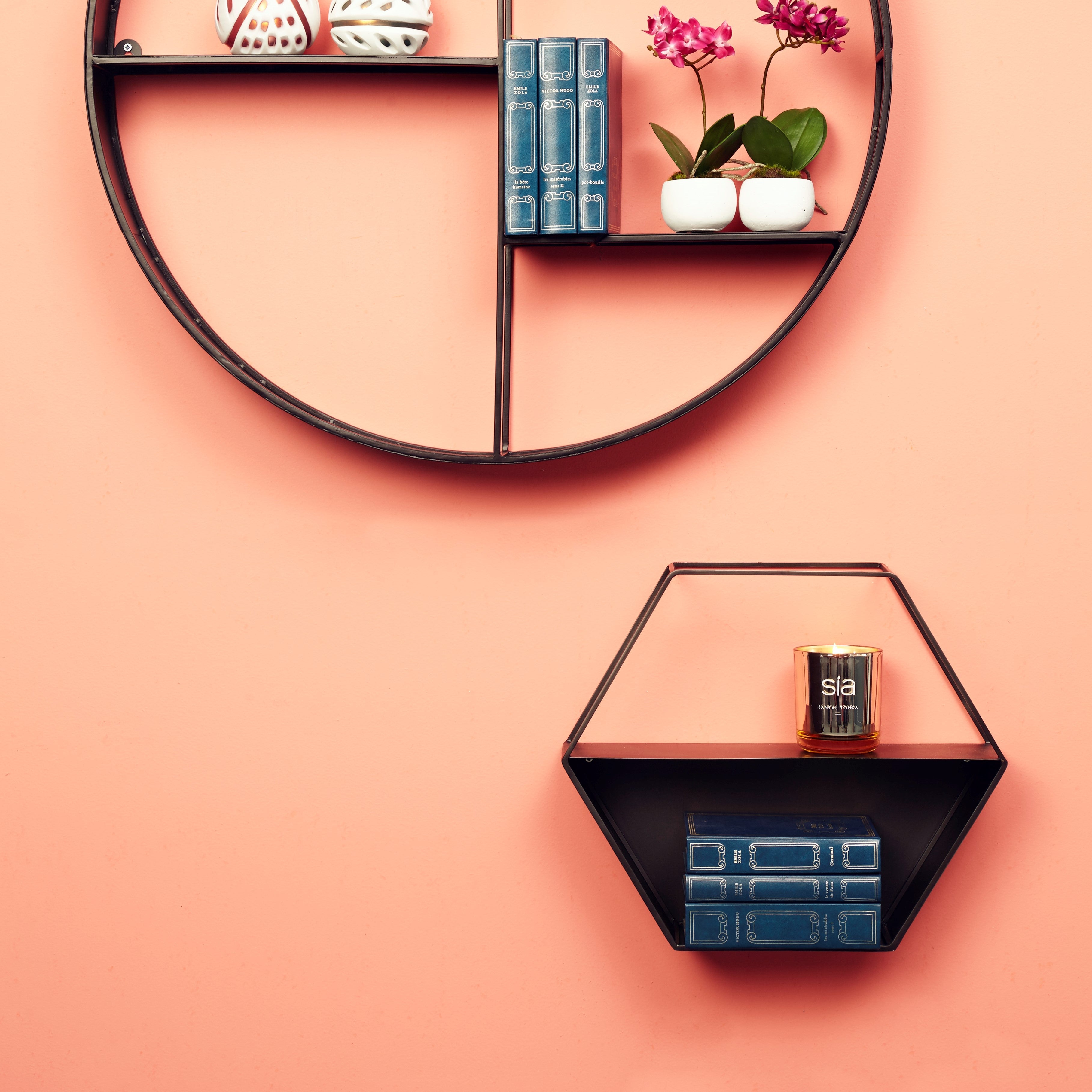 sia-deco-ania-rangement-mural-hexagonal-noir-42-cm-m-tal image 3