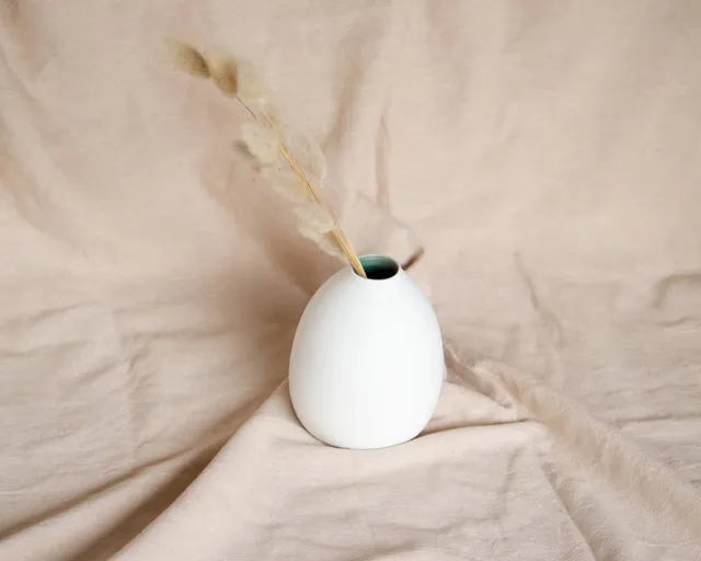 am-cla-vases-vase-c-ramique-soliflore-blanc-vert-11-cm image 1