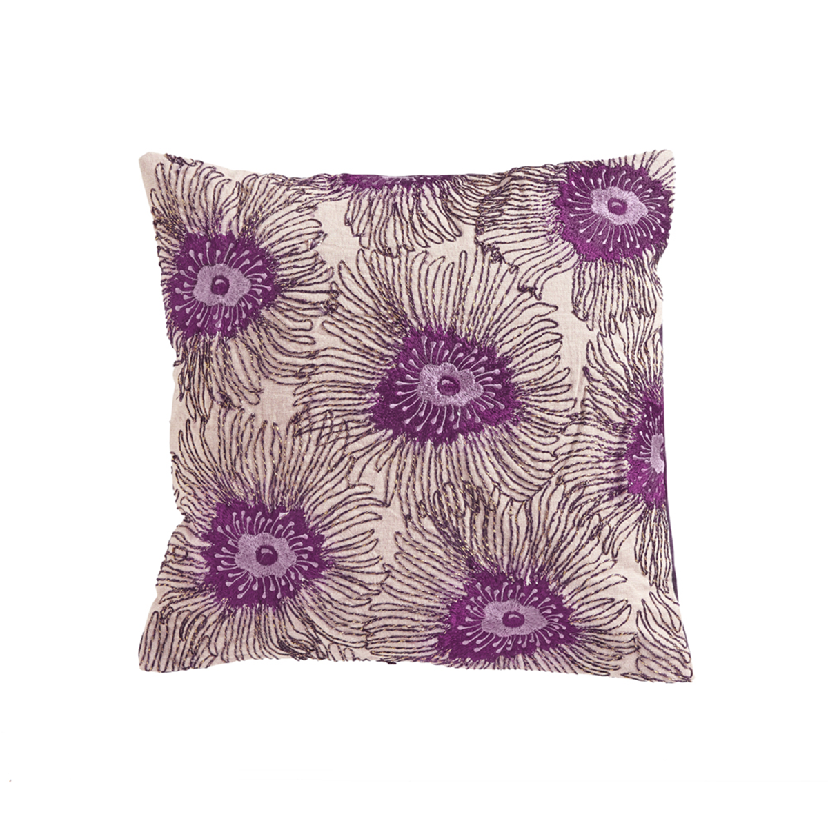 sia-nola-housse-coussin-flowers-40-cm-violette-coton image 1