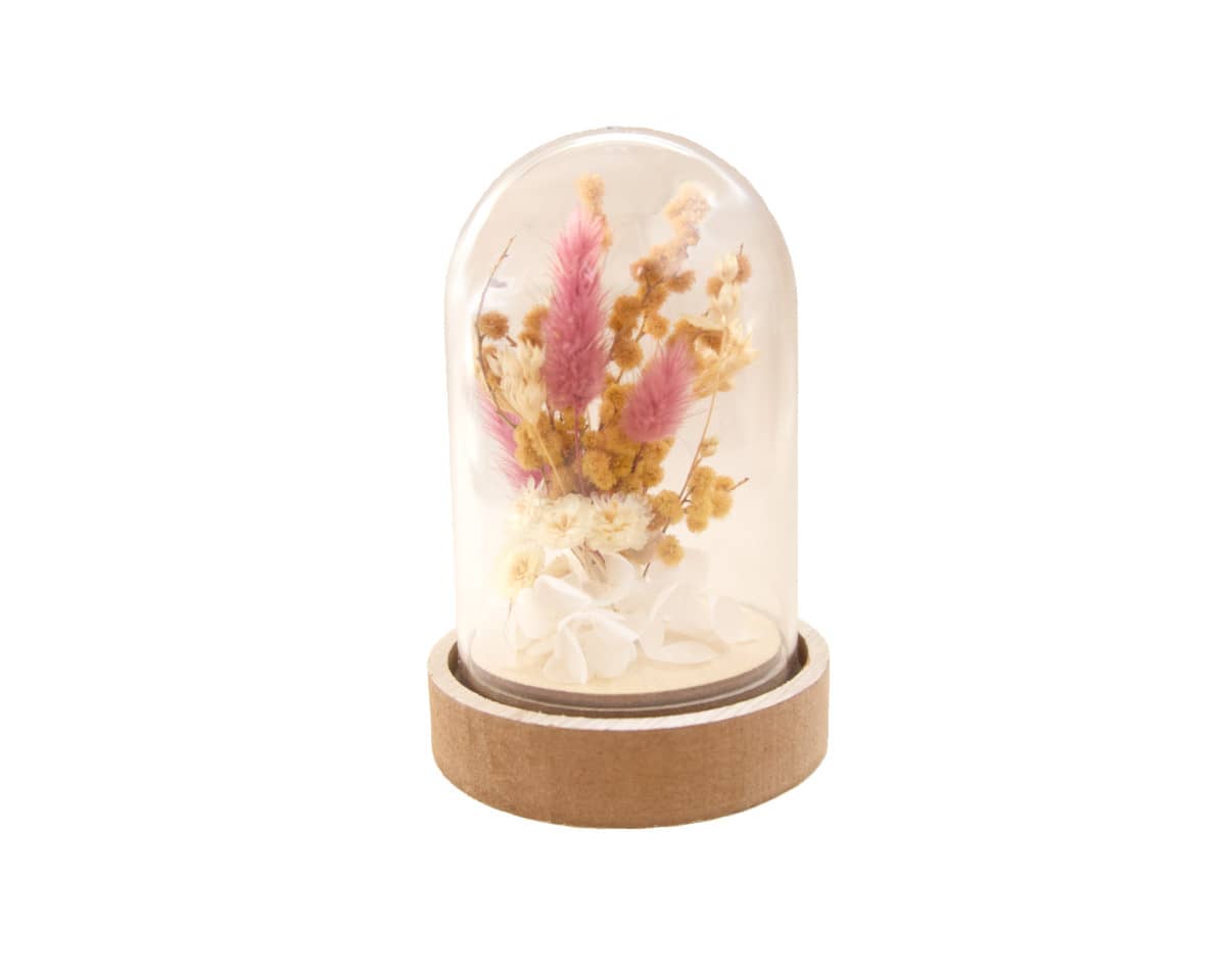 am-cla-cloches-cloche-fleurs-s-ch-es-roses-et-jaunes-12cm image 2