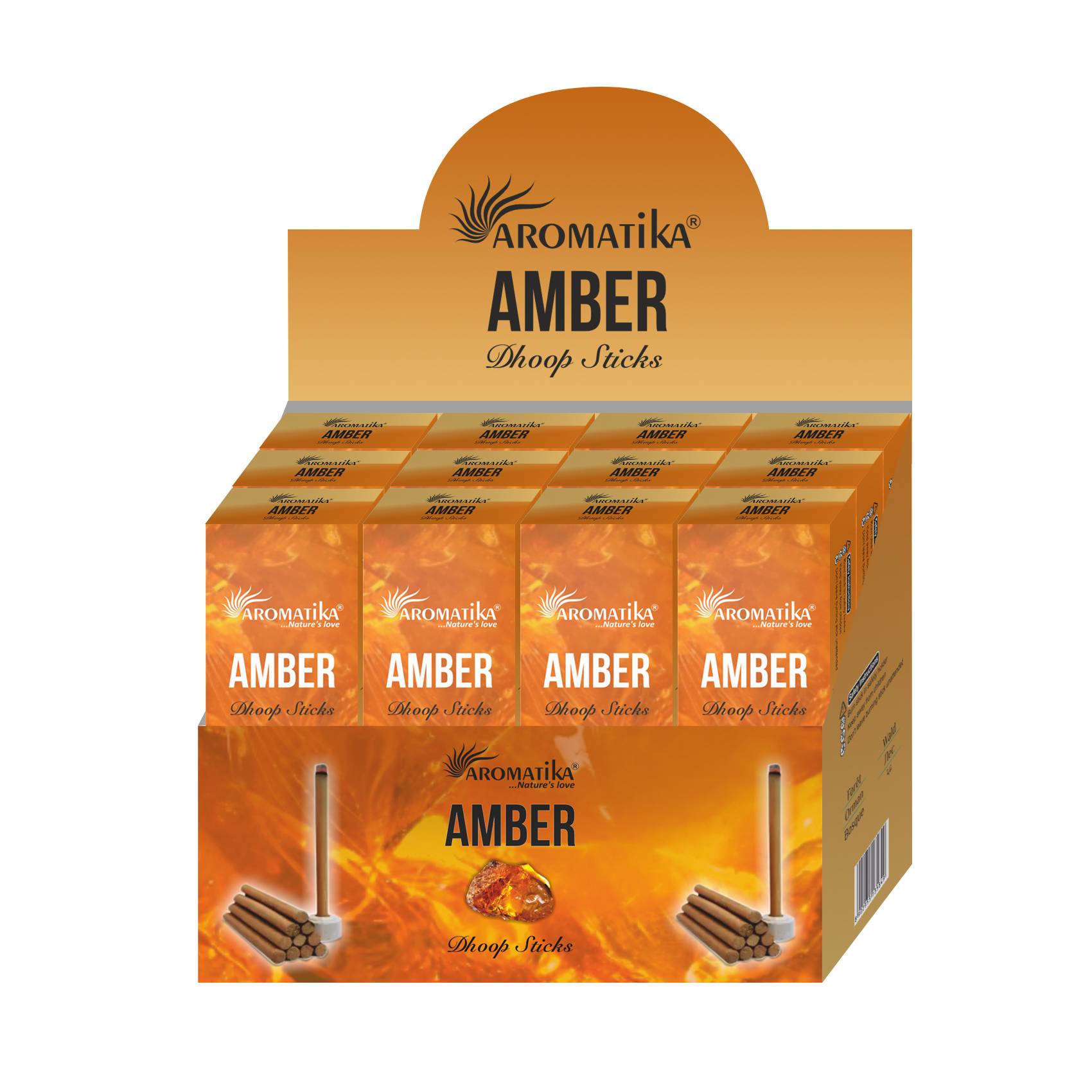 aromatika-dhoop-sticks-ambre-b-tons-d-encens-120-relaxation image 1
