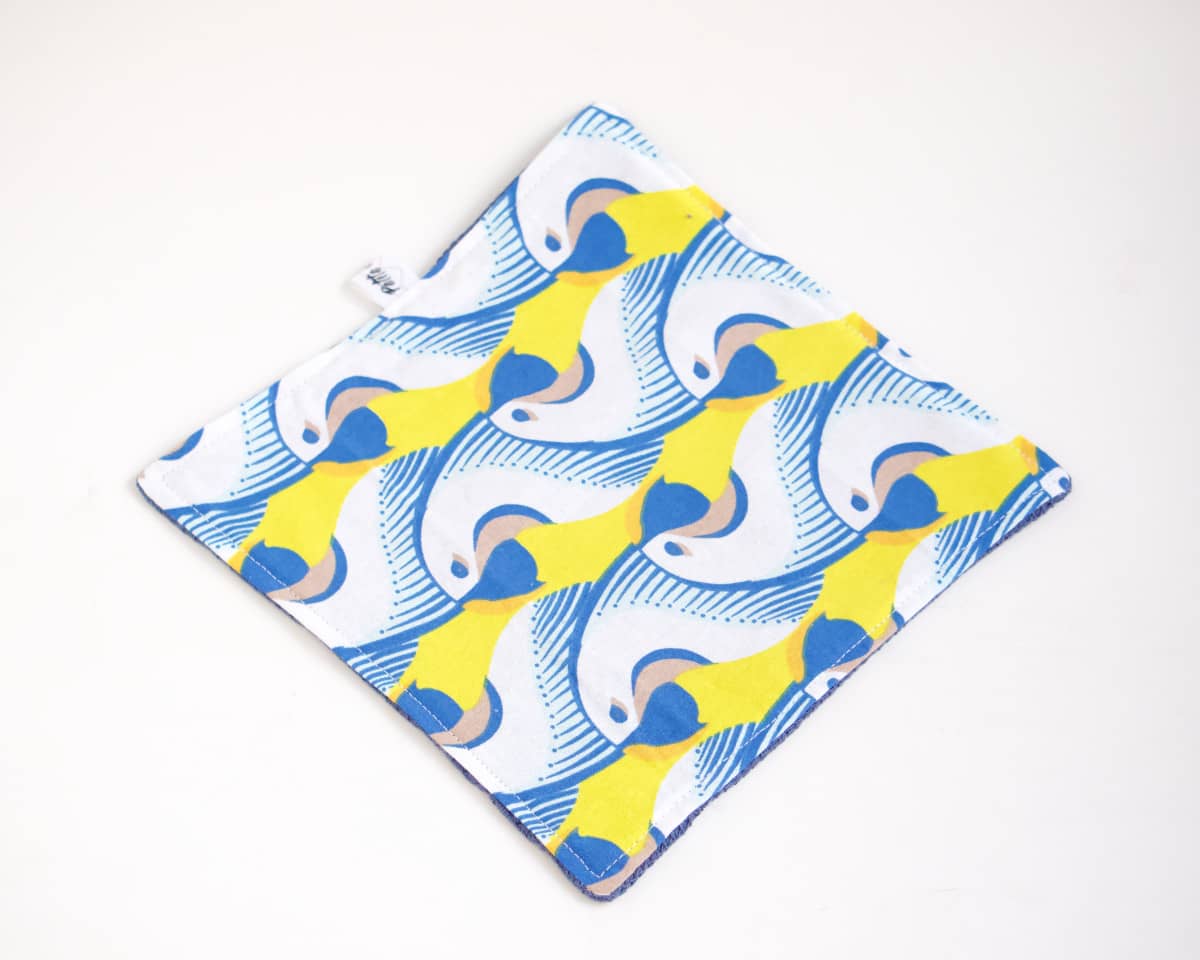 am-cla-serviettes-de-table-coton-perroquets-jaune-bleu-lot-de-4 image 8