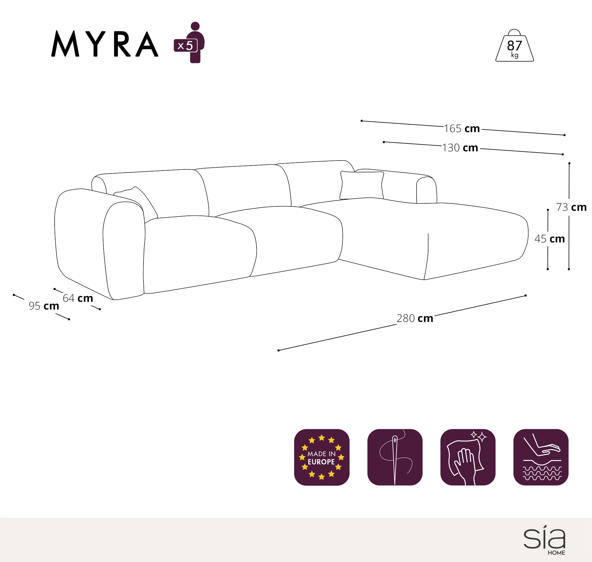 sia-myra-canap-angle-droit-beige-5-places-arrondi image 4